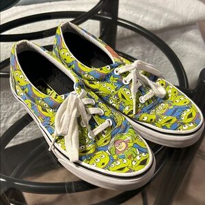 Vans Green Alien Print Sneakers. Toy Story